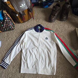 Gucci x adidas tracksuit suit mens medium white, red, but, green